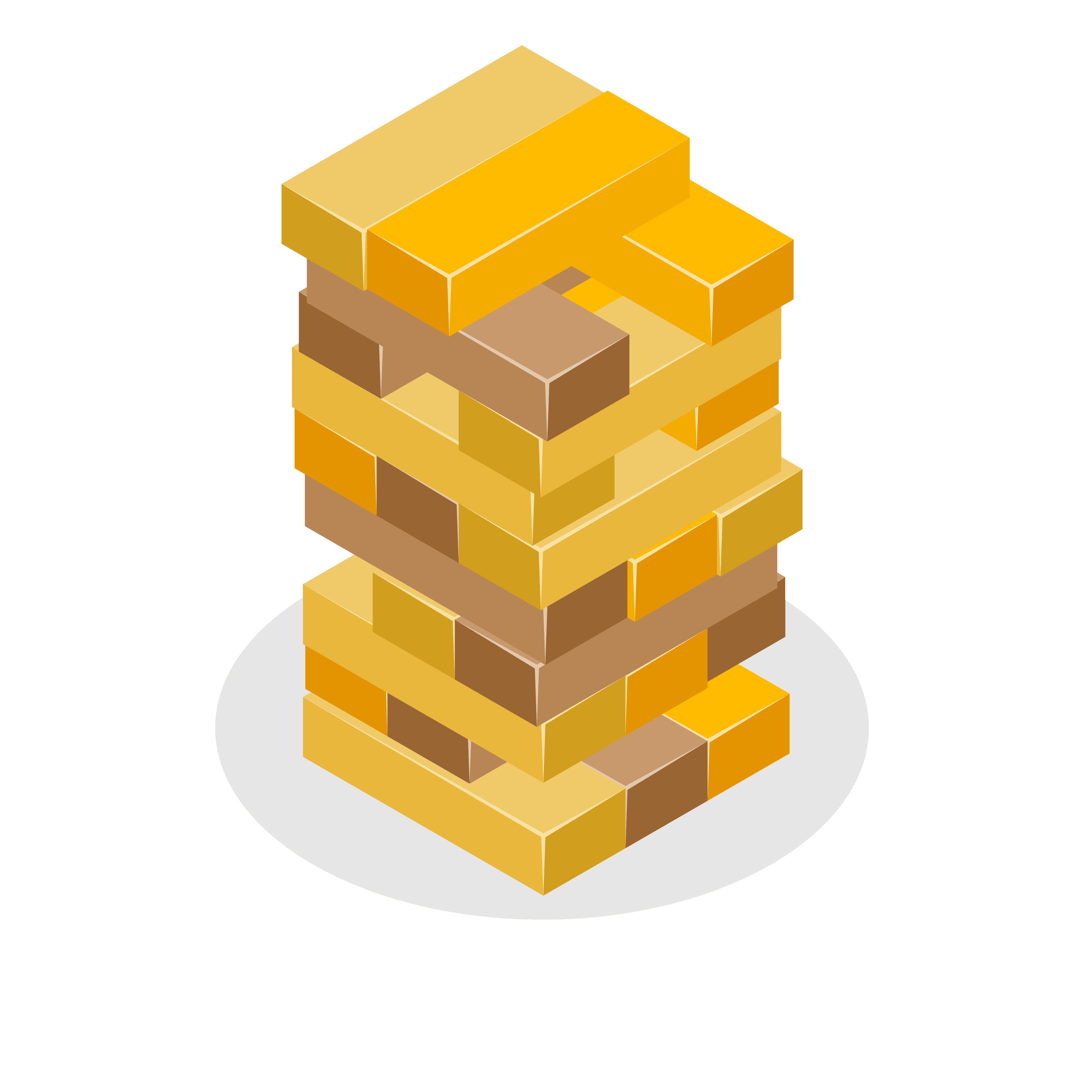 Illustration of stacked Jenga-like blocks representing system building